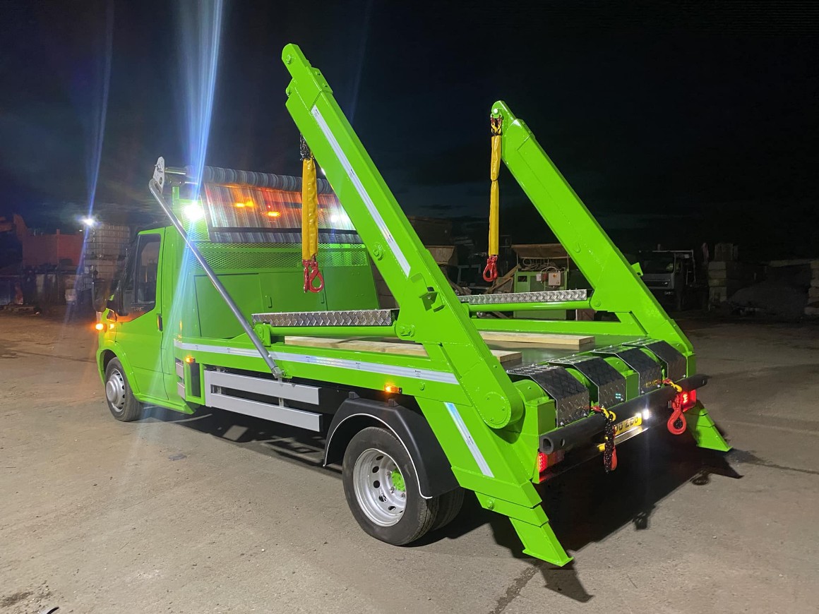 mini skip loader transit 